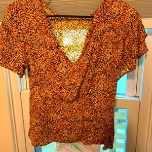 Yellow crop blouse